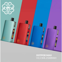 DotMod - Dotpod Max Kit - vers. Farben - 5 ml - 2100 mAhDotmod präsentiert sein neues Dotpod Max Kit!Das Dotpod Max Kit verfügt über einen integrierten 2100mAh Akku und kann bis zu 60W Leistung liefern. Das Kit funktioniert mit Dotmod's Dotpod Max Patronen mit eingebautem Coil. Leere Dotpod-Patronen sind kompatibel mit DotCoil von der gleichen Marke.16179Dotmod44,90 CHFsmoke-shop.ch44,90 CHF