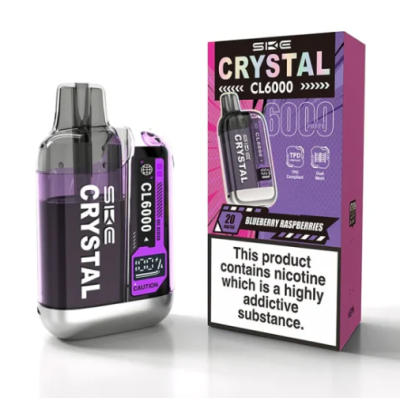 SKE Crystal CL6000 Kit - 20mg - 2ml Pod -10ml Tank - USB-C - Tanks wechselbarAuf der Suche nach dem besten Pod-Vape-Kit als Ersatz für Einwegprodukte im Jahr 2025? Der SKE Crystal CL6000 liefert bis zu 6000 Züge mit kräftigem MTL-Geschmack (Mouth-to-Lung) in einem schlanken, umweltfreundlichen Semi-Einweg-Design. Als Teil der legendären Crystal-Serie von SKE kombiniert dieses 2024 erschienene Modell zwei Mesh-Spulen, einen wiederaufladbaren 800-mAh-Akku und ein 12-ml-Automatik-Nachfüllsystem für einen reichhaltigen Geschmack und weniger Abfall – perfekt für ehemalige Raucher oder Vaper, die Wert auf Qualität legen.MERKMALE:Wiederaufladbares Einweg-Vape10ml Nachfüllbehälter20mg Nik-Salz E-Flüssigkeit650mAh Eingebauter AkkuBoost-Modus8000 Züge pro GerätEingebauter 2ml austauschbarer PodSchnelles Aufladen (ohne USB-C Kabel separat erhältlich)Kindersichere SperreKompatibel zum neuen Schweizer Tabakgesetz (2ml Pod - separater Tank)Pod auswechselbar - Coils fest verbaut.&nbsp;SKE Crystal CL6000 Kit - 20mg - 2ml Pod -10ml Tank - USB-C - Tanks wechselbar17224SKE - Big Vapes -19,90&nbsp;CHFsmoke-shop.ch19,90&nbsp;CHF