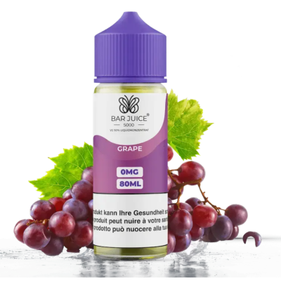 Bar Juice - Grape - 80ml ShortfillLieferumfang: Bar Juice - Grape - 80ml ShortfillGeschmack: Grape , Das Bar Juice Grape Shortfill begeistert mit dem authentischen Geschmack reifer, süsser Trauben. Der vollmundige, fruchtige Geschmack entfaltet sich harmonisch bei jedem Zug und sorgt für ein intensives Dampferlebnis mit einer feinen Süsse. Ideal für Liebhaber klassischer Fruchtaromen mit ausgewogener Intensität.Mischverhältnis: 50&nbsp;VG / 50&nbsp;PGInhalt: 80 ml in einer 120 ml Chubby Flasche17259Bar Juice 5000 - Premium UK Liquids22,90&nbsp;CHFsmoke-shop.ch22,90&nbsp;CHF