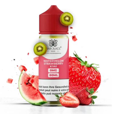 Bar Juice - Watermelon Strawberry Kiwi - 80ml ShortfillLieferumfang: Bar Juice - Watermelon Strawberry Kiwi - 80ml ShortfillGeschmack: Wassermelone &amp; KiwiMischverhältnis: 50&nbsp;VG / 50&nbsp;PGInhalt: 80 ml in einer 120 ml Chubby Flasche17272Bar Juice 5000 - Premium UK Liquids22,90&nbsp;CHFsmoke-shop.ch22,90&nbsp;CHF