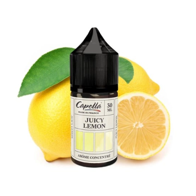 Juicy Lemon - Capella France - Aroma 30ml (DIY)Lieferumfang: 1x Juicy Lemon - Capella France - Aroma 30ml (DIY)Geschmack: Eine lebhafte und säuerliche Zitrone, voller Frische und Pep.Empfohlene Dosierung:30ml At least 15 days made in FranceHinweis:Aromen können NICHT pur gedampft werden. Bitte mit entsprechender Liquid-Basis mischen.17302Capella Flavours10,90&nbsp;CHFsmoke-shop.ch10,90&nbsp;CHF