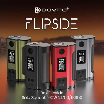 Box Flipside Solo 100W 21700/18650 + Squonk Flasche - DovpoDer Mod Flipside Solo von Dovpo markiert die erwartete Rückkehr des Bottom-Feeders durch seine Kompaktheit und bemerkenswerte Leistung.Funktioniert mit einem 21700- oder 18650-Akku (nicht im Lieferumfang enthalten).Leistung einstellbar von 5 bis 100 Watt.Squonk-Flasche mit einem Fassungsvermögen von 10 ml.Einfaches Befüllen über die Akkufachklappe.Klares und gut lesbares 0,96-Zoll-TFT-Display.Robuste Konstruktion aus Aluminiumlegierung.Zerstäuber mit einem Durchmesser von maximal 30 mm schließen bündig mit dem Mod ab.17349DOVPO99,00&nbsp;CHFsmoke-shop.ch99,00&nbsp;CHF