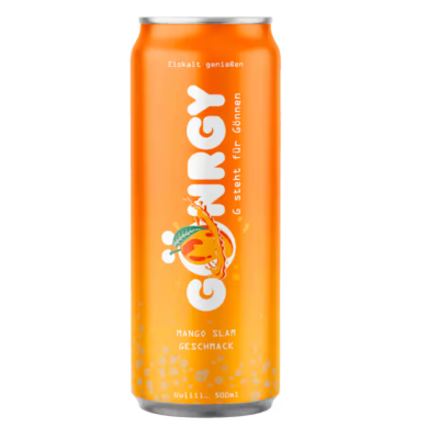 500 ml - Mango Slam - Gönrgy - Energy Drink500 ml - Mango Slam - Gönrgy - Energy DrinkMarke &amp; Labels: GönrgyHerstellungsland:&nbsp; Deutschland Zutaten Wasser, Zucker, Kohlensäure, Säureregulatoren: Calciumlactat, Magnesiumcarbonate: Säuerungsmittel (Citronensäure), natürliches Aroma, Koffein*, Taurin (0.03%), Vitaminmischung (Niacin, Pantothensäure, Vitamin B6, thiamin, Biotin und Vitamin B12, Ginkgoextrakt (0.01%), Panax Ginseng Wurzelextrakt (0.005%), Grüntee-Extrakt (0.005%), färbendes konzentrat (schwarze karotte, Süsskartoffel, Saflor). Stabilisatoren: Glycerinester aus Wurzelharz, Gummi Arabicum.* Koffein aus grünen Kaffeebohnen.17449Energy Drinks2,60&nbsp;CHFsmoke-shop.ch2,60&nbsp;CHF