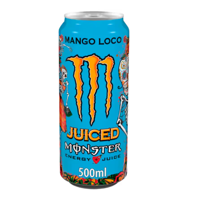 500 ml - Mango Loco - Monster - Energy Drink500 ml - Mango Loco - Monster - Energy DrinkMarke &amp; Labels: MonsterHerstellungsland:&nbsp; Deutschland Zutaten Wasser, Zucker, Kohlensäure, Säureregulatoren: Calciumlactat, Magnesiumcarbonate: Säuerungsmittel (Citronensäure), natürliches Aroma, Koffein*, Taurin (0.03%), Vitaminmischung (Niacin, Pantothensäure, Vitamin B6, thiamin, Biotin und Vitamin B12, Ginkgoextrakt (0.01%), Panax Ginseng Wurzelextrakt (0.005%), Grüntee-Extrakt (0.005%), färbendes konzentrat (schwarze karotte, Süsskartoffel, Saflor). Stabilisatoren: Glycerinester aus Wurzelharz, Gummi Arabicum.* Koffein aus grünen Kaffeebohnen.17451Energy Drinks2,60&nbsp;CHFsmoke-shop.ch2,60&nbsp;CHF