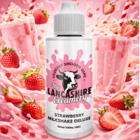 The Lancashire Creamery - Strawberry Milkshake Deluxe - 0mg 100ml Shortfil