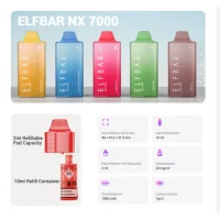 Elfbar - NX 7000 Kit - Strawberry Ice - Pod + Tank Wechselbar - 20 mg/ml