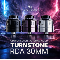 Turnstone RDA 30mm - Early Bird - Gun Metal PVD- SelbstwickelverdampferDer Turnstone RDA von Early Bird vereint modernes Design mit optimiertem Luftstrom und sorgt so für ein kraftvolles, flüssiges und geschmacksintensives Dampferlebnis.Ein/zwei-Coil-Platte mit vier Anschlüssen für eine einfache Montage der Coils.Kompatibel mit Bottom-Feed-Systemen dank des mitgelieferten Schnellverschluss-Squonk-Pins.Einstellbarer Side-to-Bottom-Luftstrom für optimale Luftverteilung, perfekt für DL-Dampfen.Wärmesenke aus Polycarbonat für optimale Wärmeregulierung.810-Drip-Tip mit breiter Öffnung (im Lieferumfang enthalten).Robuste Konstruktion aus Edelstahl.Bündig mit Mods, die Verdampfer mit einem maximalen Durchmesser von 30 mm aufnehmen.Turnstone RDA 30mm - Early Bird - Gun Metal PVD- Selbstwickelverdampfer17376Early Bird -75,00&nbsp;CHFsmoke-shop.ch75,00&nbsp;CHF