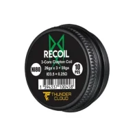 3-Core Clapton Coils Ni80 0.20/0.25 ohm (10 Coils) - Recoil - Thunder Cloud x Grimm Green