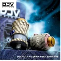 DJV RDTA V2 26mm - DJV x Vaping Bogan - Fiber Engrave Blau -