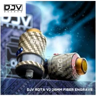 DJV RDTA V2 26mm - DJV x Vaping Bogan - Fiber Engrave Blau -