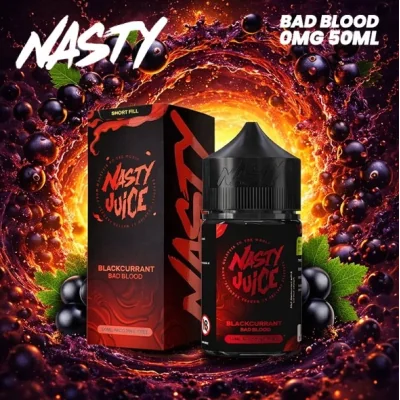 Bad Blood - 0mg 50ml - Nasty - ShortfillNasty Liquid – Blackcurrant Mint (Shortfill)Ein fruchtig‑süßer Geschmack schwarzer Johannisbeeren, veredelt mit einer frischen Minznote. Dieses Liquid von Nasty verbindet intensive Beerenaromen mit angenehmer Frische und sorgt für ein ausgewogenes, belebendes Dampferlebnis.Das Shortfill wird in einer 60 ml PE‑Flasche mit kindersicherem Verschluss geliefert und enthält 50 ml nikotinfreies Liquid (0 mg). Mit einem PG/VG‑Verhältnis von 50/50 bietet es eine ideale Balance zwischen Geschmack und Dampfentwicklung und eignet sich perfekt für Pod‑Systeme sowie MTL‑Geräte.ProduktdetailsHersteller: NastyHerkunftsland: MalaysiaGeschmack: Mentholiert – Schwarze Johannisbeere & MinzeInhalt: 50 ml (in 60 ml Flasche)Nikotingehalt: 0 mgPG/VG‑Verhältnis: 50/50Verpackung: PE‑Flasche mit kindersicherem VerschlussBad Blood - 0mg 50ml - Nasty - Shortfill17595Nasty Juice18,90 CHFsmoke-shop.ch18,90 CHF Bad Blood - 0mg 50ml - Nasty - ShortfillNasty Liquid – Blackcurrant Mint (Shortfill)Ein fruchtig‑süßer Geschmack schwarzer Johannisbeeren, veredelt mit einer frischen Minznote. Dieses Liquid von Nasty verbindet intensive Beerenaromen mit angenehmer Frische und sorgt für ein ausgewogenes, belebendes Dampferlebnis.Das Shortfill wird in einer 60 ml PE‑Flasche mit kindersicherem Verschluss geliefert und enthält 50 ml nikotinfreies Liquid (0 mg). Mit einem PG/VG‑Verhältnis von 50/50 bietet es eine ideale Balance zwischen Geschmack und Dampfentwicklung und eignet sich perfekt für Pod‑Systeme sowie MTL‑Geräte.ProduktdetailsHersteller: NastyHerkunftsland: MalaysiaGeschmack: Mentholiert – Schwarze Johannisbeere & MinzeInhalt: 50 ml (in 60 ml Flasche)Nikotingehalt: 0 mgPG/VG‑Verhältnis: 50/50Verpackung: PE‑Flasche mit kindersicherem VerschlussBad Blood - 0mg 50ml - Nasty - Shortfill17595Nasty Juice18,90 CHFsmoke-shop.ch18,90 CHF