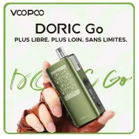 Kit Pod Doric Go 5ml 2600mAh - Voopoo - 30 Watt - USB CKit Pod Doric Go 5ml 2600mAh - Voopoo - 30 Watt - USB CDas Doric Go Pod Kit von Voopoo vereint starke Leistung, lange Akkulaufzeit und ein markantes, ergonomisches Design, das angenehm in der Hand liegt und einfach zu bedienen ist.Der integrierte 2600 mAh High‑Density‑Akku sorgt für ausdauerndes Dampfen und lässt sich dank 2A USB‑C Schnellladung zügig wieder aufladen. Die Leistung ist flexibel von 5 bis 30 Watt einstellbar, sodass sich das Gerät optimal an unterschiedliche Dampfstile anpassen lässt.Mit einem 5 ml Tankvolumen und praktischem Top‑Fill‑System ist komfortables Nachfüllen garantiert. Die integrierten Mesh‑Coils sind in 0,4 Ohm, 0,6 Ohm oder 1,0 Ohm erhältlich und liefern intensiven Geschmack sowie gleichmäßige Dampfentwicklung. Das Gerät ist kompatibel mit allen Doric‑Go‑Cartridges.Die 4‑stufig einstellbare Airflow ermöglicht ein Zugverhalten von MTL bis RDL. Alle wichtigen Informationen werden übersichtlich auf dem klaren 0,54‑Zoll‑OLED‑Display dargestellt. Das robuste Gehäuse aus Aluminiumlegierung steht für Langlebigkeit, während ein physischer Ein‑/Ausschalter eine einfache und sichere Bedienung ermöglicht.17587Voopoo24,90 CHFsmoke-shop.ch24,90 CHF Kit Pod Doric Go 5ml 2600mAh - Voopoo - 30 Watt - USB CKit Pod Doric Go 5ml 2600mAh - Voopoo - 30 Watt - USB CDas Doric Go Pod Kit von Voopoo vereint starke Leistung, lange Akkulaufzeit und ein markantes, ergonomisches Design, das angenehm in der Hand liegt und einfach zu bedienen ist.Der integrierte 2600 mAh High‑Density‑Akku sorgt für ausdauerndes Dampfen und lässt sich dank 2A USB‑C Schnellladung zügig wieder aufladen. Die Leistung ist flexibel von 5 bis 30 Watt einstellbar, sodass sich das Gerät optimal an unterschiedliche Dampfstile anpassen lässt.Mit einem 5 ml Tankvolumen und praktischem Top‑Fill‑System ist komfortables Nachfüllen garantiert. Die integrierten Mesh‑Coils sind in 0,4 Ohm, 0,6 Ohm oder 1,0 Ohm erhältlich und liefern intensiven Geschmack sowie gleichmäßige Dampfentwicklung. Das Gerät ist kompatibel mit allen Doric‑Go‑Cartridges.Die 4‑stufig einstellbare Airflow ermöglicht ein Zugverhalten von MTL bis RDL. Alle wichtigen Informationen werden übersichtlich auf dem klaren 0,54‑Zoll‑OLED‑Display dargestellt. Das robuste Gehäuse aus Aluminiumlegierung steht für Langlebigkeit, während ein physischer Ein‑/Ausschalter eine einfache und sichere Bedienung ermöglicht.17587Voopoo24,90 CHFsmoke-shop.ch24,90 CHF