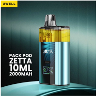 Pack Pod Zetta 10ml 2000mAh - Uwell - vers. FarbenDer Zetta Pod von Uwell vereint hohe Leistung, effiziente Technik und ein modernes, minimalistisches Design. Dank der integrierten 2000 mAh‑Batterie mit schneller 2A‑USB‑C‑Ladung ist das Gerät jederzeit einsatzbereit – ideal für den Alltag.Mit zwei wählbaren Leistungsstufen (17 W oder 25 W) passt sich der Zetta Pod flexibel deinem Dampfstil an. Das großzügige 10 ml Tankvolumen mit praktischem seitlichem Befüllsystem sorgt für langes Dampfvergnügen ohne häufiges Nachfüllen.Die integrierten Mesh‑Coils mit 0,6 Ohm oder 0,8 Ohm liefern in Kombination mit der Pro‑FOCS 4.0 Technologie eine exzellente Geschmackswiedergabe, während CoreShield zuverlässig vor Auslaufen schützt. Der einstellbare Airflow ermöglicht ein Zugverhalten von MTL bis RDL.Ein klares LED‑Display informiert übersichtlich über alle wichtigen Einstellungen. Das robuste Aluminiumgehäuse sorgt für Langlebigkeit und eine hochwertige Haptik. Die automatische Zugaktivierung macht die Bedienung besonders einfach – ganz ohne Knopfdruck.17580Uwell 24,90&nbsp;CHFsmoke-shop.ch24,90&nbsp;CHF