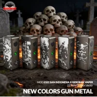 Mod S101 - 21700/18650 New Colors Gunmetal - San Indonesia x Gerobak Vaper