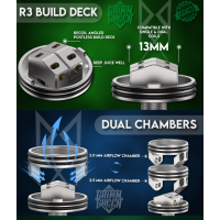 Recoil R3 RDA Fire Back Harder Limited Edition - Thunder Cloud x Grimm GreenRecoil R3 RDA Fire Back Harder Edition – Limited Edition von Thunder Cloud & Grimm GreenDie exklusive Fire Back Harder Edition des Recoil R3 RDA ist das Ergebnis der Zusammenarbeit zwischen Thunder Cloud und Grimm Green. Dieser hochwertige Tröpfelverdampfer wurde für anspruchsvolle Dampfer entwickelt, die maximale Geschmacksentfaltung, flexible Coil-Setups und eine erstklassige Verarbeitung suchen.Das innovative, angewinkelte Postless-Deck ermöglicht eine besonders einfache Installation von Single- oder Dual-Coil-Wicklungen. Dank der austauschbaren Airflow-Kammern lässt sich der Luftstrom präzise anpassen – von restriktivem Direct Lung (RDL) bis hin zu offenem Direct Lung (DL). Die vorinstallierte 3,0-mm-Airflow-Kammer sorgt für einen luftigen Zug, während die mitgelieferte 2,5-mm-Kammer ein etwas restriktiveres Dampferlebnis bietet.Mit zwei austauschbaren Top Caps, einem 510-Drip-Tip-Adapter und Bottom-Feeder-Kompatibilität bietet der Recoil R3 maximale Individualisierungsmöglichkeiten. Die hochwertige Fertigung aus SS316-Edelstahl garantiert Langlebigkeit und eine edle Optik.17619Thunder Cloud x EL62,00 CHFsmoke-shop.ch62,00 CHF Recoil R3 RDA Fire Back Harder Limited Edition - Thunder Cloud x Grimm GreenRecoil R3 RDA Fire Back Harder Edition – Limited Edition von Thunder Cloud & Grimm GreenDie exklusive Fire Back Harder Edition des Recoil R3 RDA ist das Ergebnis der Zusammenarbeit zwischen Thunder Cloud und Grimm Green. Dieser hochwertige Tröpfelverdampfer wurde für anspruchsvolle Dampfer entwickelt, die maximale Geschmacksentfaltung, flexible Coil-Setups und eine erstklassige Verarbeitung suchen.Das innovative, angewinkelte Postless-Deck ermöglicht eine besonders einfache Installation von Single- oder Dual-Coil-Wicklungen. Dank der austauschbaren Airflow-Kammern lässt sich der Luftstrom präzise anpassen – von restriktivem Direct Lung (RDL) bis hin zu offenem Direct Lung (DL). Die vorinstallierte 3,0-mm-Airflow-Kammer sorgt für einen luftigen Zug, während die mitgelieferte 2,5-mm-Kammer ein etwas restriktiveres Dampferlebnis bietet.Mit zwei austauschbaren Top Caps, einem 510-Drip-Tip-Adapter und Bottom-Feeder-Kompatibilität bietet der Recoil R3 maximale Individualisierungsmöglichkeiten. Die hochwertige Fertigung aus SS316-Edelstahl garantiert Langlebigkeit und eine edle Optik.17619Thunder Cloud x EL62,00 CHFsmoke-shop.ch62,00 CHF