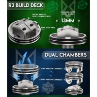 Recoil R3 RDA Fire Back Harder Limited Edition - Thunder Cloud x Grimm GreenRecoil R3 RDA Fire Back Harder Edition – Limited Edition von Thunder Cloud & Grimm GreenDie exklusive Fire Back Harder Edition des Recoil R3 RDA ist das Ergebnis der Zusammenarbeit zwischen Thunder Cloud und Grimm Green. Dieser hochwertige Tröpfelverdampfer wurde für anspruchsvolle Dampfer entwickelt, die maximale Geschmacksentfaltung, flexible Coil-Setups und eine erstklassige Verarbeitung suchen.Das innovative, angewinkelte Postless-Deck ermöglicht eine besonders einfache Installation von Single- oder Dual-Coil-Wicklungen. Dank der austauschbaren Airflow-Kammern lässt sich der Luftstrom präzise anpassen – von restriktivem Direct Lung (RDL) bis hin zu offenem Direct Lung (DL). Die vorinstallierte 3,0-mm-Airflow-Kammer sorgt für einen luftigen Zug, während die mitgelieferte 2,5-mm-Kammer ein etwas restriktiveres Dampferlebnis bietet.Mit zwei austauschbaren Top Caps, einem 510-Drip-Tip-Adapter und Bottom-Feeder-Kompatibilität bietet der Recoil R3 maximale Individualisierungsmöglichkeiten. Die hochwertige Fertigung aus SS316-Edelstahl garantiert Langlebigkeit und eine edle Optik.17619Thunder Cloud x EL62,00 CHFsmoke-shop.ch62,00 CHF Recoil R3 RDA Fire Back Harder Limited Edition - Thunder Cloud x Grimm GreenRecoil R3 RDA Fire Back Harder Edition – Limited Edition von Thunder Cloud & Grimm GreenDie exklusive Fire Back Harder Edition des Recoil R3 RDA ist das Ergebnis der Zusammenarbeit zwischen Thunder Cloud und Grimm Green. Dieser hochwertige Tröpfelverdampfer wurde für anspruchsvolle Dampfer entwickelt, die maximale Geschmacksentfaltung, flexible Coil-Setups und eine erstklassige Verarbeitung suchen.Das innovative, angewinkelte Postless-Deck ermöglicht eine besonders einfache Installation von Single- oder Dual-Coil-Wicklungen. Dank der austauschbaren Airflow-Kammern lässt sich der Luftstrom präzise anpassen – von restriktivem Direct Lung (RDL) bis hin zu offenem Direct Lung (DL). Die vorinstallierte 3,0-mm-Airflow-Kammer sorgt für einen luftigen Zug, während die mitgelieferte 2,5-mm-Kammer ein etwas restriktiveres Dampferlebnis bietet.Mit zwei austauschbaren Top Caps, einem 510-Drip-Tip-Adapter und Bottom-Feeder-Kompatibilität bietet der Recoil R3 maximale Individualisierungsmöglichkeiten. Die hochwertige Fertigung aus SS316-Edelstahl garantiert Langlebigkeit und eine edle Optik.17619Thunder Cloud x EL62,00 CHFsmoke-shop.ch62,00 CHF