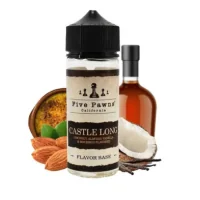 Castle Long Original 0mg 100ml - Five Pawns - ShortfillCastle Long ist ein Gourmet-Liquid mit markanten Noten von Kokosnuss und gerösteten Mandeln für einen ausgewogenen, weichen Geschmack. Angereichert mit Madagaskar- und französischer Vanille, wird Castle Long mit karamellisiertem braunem Zucker und einem subtilen Kentucky Bourbon für ein wirklich unvergleichliches Erlebnis gemischt.Hersteller Five PawnsSortiment OriginalLand USAGeschmack : GourmetPG/VG-Verhältnis 50/50Verpackung 120ml PE-Flasche mit kindersicherem VerschlussFüllmenge: 100ml13282Five Pawns Signature26,90&nbsp;CHFsmoke-shop.ch26,90&nbsp;CHF