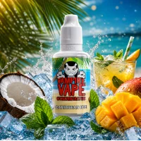 Caribbean Ice - 30 ml von Vampire Vape (DIY)Mit Caribbean Ice entführt Vampire Vape dich in die Tropen. Diese exotische Aromakomposition vereint cremige Kokosnuss, saftige Mango und eine erfrischende Mentholnote zu einem perfekt abgestimmten Geschmackserlebnis voller Urlaubsfeeling.Beim Dampfen entfaltet sich zunächst die milde Süße der Kokosnuss, die für eine angenehm cremige Basis sorgt. Die exotische Mango ergänzt das Aroma mit ihrer fruchtigen Intensität und verleiht der Mischung eine sonnige Leichtigkeit. Abgerundet wird das Ganze durch eine kräftige Mentholfrische, die für ein angenehm kühles und langanhaltendes Finish sorgt.Caribbean Ice ist die ideale Wahl für alle Dampfer, die tropische Früchte mit einer erfrischenden Ice-Note kombinieren möchten.17640Vampire Vape12,90&nbsp;CHFsmoke-shop.ch12,90&nbsp;CHF