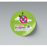 Vape Recycling Aufkleber SENS -Vape Recycling Aufkleber SENS - Rund -&nbsp;in Deutsch oder FranzösischEinweg- Disposables Vapes gehören nicht in den Abfall und gehören in den Sondermüll (gleich wie Batterien)&nbsp;Vielen Dank für deine Mithilfe ! mit dem kostenlosen Recycling Bag kannst du deine Vapes umweltgerecht entsorgenAnwendung:&nbsp;Leere Akkus im Plastikbehälter/Sack sammeln und Bag in deinem Briefkasten oder Poststelle kostenlos abgeben. Die Akkus/Vapes werden umweltgerecht entsorgt / wiederaufbereitet ! Deine Mithilfe nützt der Umwelt, den Kritikern, und uns als Händler !&nbsp;Wir nehmen auch jederzeit leere Disposables zurück um Sie umweltbewusst zu entsorgen !&nbsp;Für dich keine Kosten - Für die Natur ein wichtiger Rohstoff zurück ! Bitte niemals Akkus in den Hausmüll (Verbrennung) geben !&nbsp;Vielen Dank im Vorraus !&nbsp;17677Smoke-Shop.ch0,00&nbsp;CHFsmoke-shop.ch0,00&nbsp;CHF