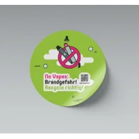 Vape Recycling Aufkleber SENS -Vape Recycling Aufkleber SENS - Rund -&nbsp;in Deutsch oder FranzösischEinweg- Disposables Vapes gehören nicht in den Abfall und gehören in den Sondermüll (gleich wie Batterien)&nbsp;Vielen Dank für deine Mithilfe ! mit dem kostenlosen Recycling Bag kannst du deine Vapes umweltgerecht entsorgenAnwendung:&nbsp;Leere Akkus im Plastikbehälter/Sack sammeln und Bag in deinem Briefkasten oder Poststelle kostenlos abgeben. Die Akkus/Vapes werden umweltgerecht entsorgt / wiederaufbereitet ! Deine Mithilfe nützt der Umwelt, den Kritikern, und uns als Händler !&nbsp;Wir nehmen auch jederzeit leere Disposables zurück um Sie umweltbewusst zu entsorgen !&nbsp;Für dich keine Kosten - Für die Natur ein wichtiger Rohstoff zurück ! Bitte niemals Akkus in den Hausmüll (Verbrennung) geben !&nbsp;Vielen Dank im Vorraus !&nbsp;17677Smoke-Shop.ch0,00&nbsp;CHFsmoke-shop.ch0,00&nbsp;CHF