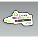 Vape Recycling Aufkleber SENS -
