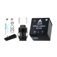 Blaze Pro Max RTA 5.5/8.5ml 28mm - Thunder Cloud x Mike VapesDer Blaze Pro Max RTA ist ein leistungsstarker Selbstwickelverdampfer für anspruchsvolle Direct-Lung-Dampfer (DL). Mit seinem grosszügigen Postless Dual-Coil Deck, einem Tankvolumen von bis zu 8,5 ml und einer präzise einstellbaren Honeycomb-Airflow bietet er viel Platz für kräftige Wicklungen und eine intensive Dampfentwicklung.Das grosszügig dimensionierte Postless-Deck ermöglicht die Installation von zwei Coils und bietet ausreichend Platz auch für grössere und aufwendigere Wicklungen. Zwei Fused Clapton Coils sind bereits im Lieferumfang enthalten.17520Thunder Cloud x EL54,00&nbsp;CHFsmoke-shop.ch54,00&nbsp;CHF