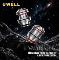 V-Coil Valyrian IV von Uwell VerdampferköpfeDie Uwell V-Coil Verdampferköpfe sind für die Valyrian Tank-Serie konzipiert und mit dem Valyrian 2, Valyrian 3 und Valyrian IV Tank kompatibel.Dank der Pro-FOCS 4.0 Technologie sind die Coils auf eine intensive Geschmackswiedergabe und eine zuverlässige Dampfentwicklung ausgelegt. Je nach gewünschter Leistung stehen zwei verschiedene Widerstände zur Auswahl.17739Uwell 15,90&nbsp;CHFsmoke-shop.ch15,90&nbsp;CHF
