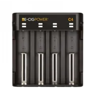 Intelligent Charger C4 - E-Cig Power - 4 Fach - Ladegerät - USB CDas E-Cig Power C4 Ladegerät ist eine praktische und unkomplizierte Lösung zum Aufladen verschiedener Akkutypen. Mit insgesamt 4 Ladeschächten können mehrere kompatible Akkus gleichzeitig geladen werden.Dank seiner breiten Kompatibilität eignet sich das C4 Ladegerät für zahlreiche Akkugrössen von 10440 bis 26650.4 LadeschächteDas Ladegerät verfügt über vier separate Akkuschächte und eignet sich damit besonders für Anwender, die regelmässig mehrere Akkus im Einsatz haben.17741E-Cig Power - Ladegeräte16,90&nbsp;CHFsmoke-shop.ch16,90&nbsp;CHF