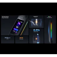 Digi MAX Kit - Geekvape - Moon Silver - 3000 mAh - USB CDas Geekvape Digi MAX Kit in Moon Silver kombiniert modernes Design, starke Leistung und innovative Technologie in einem kompakten Pod-System. Mit seinem hochwertigen Gehäuse, dem brillanten 1.47-Zoll-Touchscreen und einer Ausgangsleistung von bis zu 80 Watt bietet es ein erstklassiges Dampferlebnis für Einsteiger und erfahrene Nutzer.Der integrierte 3000 mAh Akku sorgt für eine ausdauernde Laufzeit und lässt sich dank USB-C-Schnellladung (5V/2A) besonders schnell wieder aufladen.Mit den vier Leistungsmodi Smart, Boost, Eco und Custom passt sich das Digi MAX Kit flexibel an unterschiedliche Dampfgewohnheiten an. Die intelligente Leistungssteuerung unterstützt dabei eine optimale Abstimmung auf den verwendeten Coil.Der grosszügige 5 ml Pod ermöglicht lange Dampfsessions ohne häufiges Nachfüllen. Dank der stufenlos regulierbaren Airflow eignet sich das Gerät sowohl für MTL (Mouth-to-Lung) als auch für RDL (Restricted Direct Lung) und DL (Direct Lung).Der hochauflösende Touchscreen sorgt für eine intuitive Bedienung, während die integrierte RGB-Lichtleiste dem Gerät einen modernen Look verleiht. Die praktische A-Lock-Funktion schützt zusätzlich vor unbeabsichtigter Aktivierung.17761geekvape44,90&nbsp;CHFsmoke-shop.ch44,90&nbsp;CHF