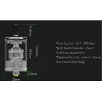 Wotofo Cog MTL RTA - 22 mm - Gunmetal (Selbstwickelverdampfer) + Extra GlastankLieferumfang1 x Wotofo COG MTL RTA2 x 2,5mm Wattestreifen1 x Dual Core Fused Clapton Coil 0,8 Ohm (Ni80)1 x 28G Rundraht Coil 1,2Ohm1 x Stück Kreuzschlitzschraubendreher1 x BenutzerhandbuchErsatzteile+ Extra Glas&nbsp;PCTG Tankglas gratis dazuWotofo stellt den neuen und sehr innovativen COG MTL RTA vor.Der COG RTA ist aus 304 Edelstahl gefertigt, wurde mit einem großen PCTG Tank ausgestattet und fasst 3ml Liquid. Befüllt wird der Tank bequem, sauber und schnell über die großen Liquidöffnungen direkt unter der Top Cap. Im COG MTL RTA findet ein Single-Coil Deck Platz, der Lufteinlass unter der Coil kann, dank einer neuartigen Technologie, bequem während des Betriebes eingestellt werden. Zusätzlich kann die Airflow natürlich auch wie gewohnt stufenlos eingestellt werden.Damit es auch gleich los gehen kann befinden sich im Lieferumfang 2 vorkonfektionierte Wattestränge mit einem Durchmesser von 2,5mm, ein Ni80 0,8 Ohm Dual Core Fused Clapton Coil und ein 28G Runddraht aus Ni80 mit einem Widerstand von 1,2Ohm.&nbsp;9313Wotofo 20,90&nbsp;CHFsmoke-shop.ch20,90&nbsp;CHF