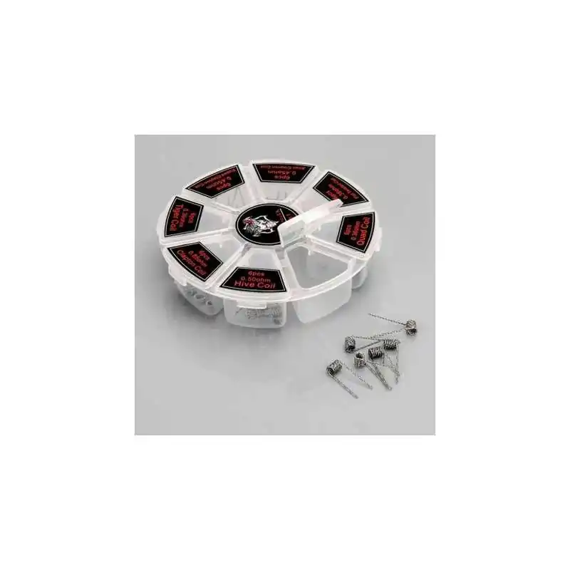 Demon Killer 8 in 1 Coilbox (vorgewickelt)Lieferumfang: 1x Demon Killer 8 in 1 Coil Box6x Clapton Coil: Widerstand: 0,856x Hive Coil: Widerstand 0,56x Mix Twisted Coil: Widerstand: 0,456x Quad Coil: Widerstand: 0,366x Flat Twisted Coil: Widerstand: 0,366x Alien Clapton Coil :Widerstand: 0,456x Fused Clapton Coil: Widerstand: 0,456x Tiger Coil: Widerstand: 0,362599Demon Killer18,80&nbsp;CHFsmoke-shop.ch18,80&nbsp;CHF