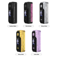 Box Thelema Solo 100 Pro 100W 21700/18650 - Lost VapeDie Thelema Solo 100 Pro von Lost Vape ist die weiterentwickelte Version des beliebten Einzelakku-Akkuträgers. Sie kombiniert eine hochwertige Verarbeitung mit moderner Technik, vielseitigen Einstellungsmöglichkeiten und einem individuell anpassbaren Design.Der Akkuträger wird wahlweise mit einem 21700- oder 18650-Akku betrieben und erreicht eine regulierbare Ausgangsleistung von 5 bis 100 Watt. Der zuverlässige Quest X 3.0 Chipsatz sorgt für eine schnelle Reaktionszeit und eine präzise Leistungsabgabe.Zur Verfügung stehen sechs Betriebsarten: Watt, Boost, Voltage sowie die Temperaturmodi TI, NI und SS316. Sämtliche Einstellungen und Betriebsinformationen werden übersichtlich auf dem gut lesbaren 1,47-Zoll-TFT-Farbdisplay dargestellt.Ein separater Schiebeschalter ermöglicht das schnelle Sperren und Entsperren des Geräts. Die austauschbare magnetische Hülle und neun auswählbare Bildschirmdesigns bieten zusätzliche Möglichkeiten zur Personalisierung.17790Lost Vape52,00&nbsp;CHFsmoke-shop.ch52,00&nbsp;CHF