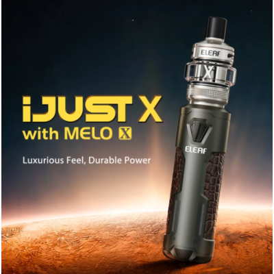 iJust X Kit - 5ml 3200mAh - Eleaf - USB C mit X Verdampfer - SchwarzKomplett-Set für sofortigen Dampfgenuss.Das iJust X Pack von Eleaf kombiniert den beliebten iJust X Mod mit dem Melo X Tank zu einem rundum stimmigen Starter-Set. Elegante Kunstlederoberfläche, ergonomisches Design und ausgereifte Technik – alles aus einer Hand, sofort einsatzbereit.Der integrierte 3200-mAh-Akku liefert zuverlässige Ausdauer im Alltag, und die USB-C-Schnellladung mit 2A sorgt für kurze Ladezeiten. Die Leistung wird über drei Modi – High, Medium und Low – einfach und schnell angepasst, eine LED-Anzeige informiert jederzeit über den Akkustand.Der Melo X Tank fasst 5 ml Liquid und wird bequem über das Top-Fill-System befüllt. Die Dual-Mesh-Coils der EC-Series garantieren intensiven Geschmack und gleichmässige Dampfproduktion. Der regelbare Top-Airflow lässt sich stufenlos von MTL bis DL einstellen – flexibel für jeden Dampfstil.17837Esmoka/Eleaf54,90 CHFsmoke-shop.ch54,90 CHF iJust X Kit - 5ml 3200mAh - Eleaf - USB C mit X Verdampfer - SchwarzKomplett-Set für sofortigen Dampfgenuss.Das iJust X Pack von Eleaf kombiniert den beliebten iJust X Mod mit dem Melo X Tank zu einem rundum stimmigen Starter-Set. Elegante Kunstlederoberfläche, ergonomisches Design und ausgereifte Technik – alles aus einer Hand, sofort einsatzbereit.Der integrierte 3200-mAh-Akku liefert zuverlässige Ausdauer im Alltag, und die USB-C-Schnellladung mit 2A sorgt für kurze Ladezeiten. Die Leistung wird über drei Modi – High, Medium und Low – einfach und schnell angepasst, eine LED-Anzeige informiert jederzeit über den Akkustand.Der Melo X Tank fasst 5 ml Liquid und wird bequem über das Top-Fill-System befüllt. Die Dual-Mesh-Coils der EC-Series garantieren intensiven Geschmack und gleichmässige Dampfproduktion. Der regelbare Top-Airflow lässt sich stufenlos von MTL bis DL einstellen – flexibel für jeden Dampfstil.17837Esmoka/Eleaf54,90 CHFsmoke-shop.ch54,90 CHF