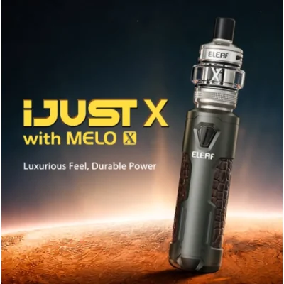 iJust X Kit - 5ml 3200mAh - Eleaf - USB C mit X Verdampfer - SchwarzKomplett-Set für sofortigen Dampfgenuss.Das iJust X Pack von Eleaf kombiniert den beliebten iJust X Mod mit dem Melo X Tank zu einem rundum stimmigen Starter-Set. Elegante Kunstlederoberfläche, ergonomisches Design und ausgereifte Technik – alles aus einer Hand, sofort einsatzbereit.Der integrierte 3200-mAh-Akku liefert zuverlässige Ausdauer im Alltag, und die USB-C-Schnellladung mit 2A sorgt für kurze Ladezeiten. Die Leistung wird über drei Modi – High, Medium und Low – einfach und schnell angepasst, eine LED-Anzeige informiert jederzeit über den Akkustand.Der Melo X Tank fasst 5 ml Liquid und wird bequem über das Top-Fill-System befüllt. Die Dual-Mesh-Coils der EC-Series garantieren intensiven Geschmack und gleichmässige Dampfproduktion. Der regelbare Top-Airflow lässt sich stufenlos von MTL bis DL einstellen – flexibel für jeden Dampfstil.17837Esmoka/Eleaf54,90 CHFsmoke-shop.ch54,90 CHF iJust X Kit - 5ml 3200mAh - Eleaf - USB C mit X Verdampfer - SchwarzKomplett-Set für sofortigen Dampfgenuss.Das iJust X Pack von Eleaf kombiniert den beliebten iJust X Mod mit dem Melo X Tank zu einem rundum stimmigen Starter-Set. Elegante Kunstlederoberfläche, ergonomisches Design und ausgereifte Technik – alles aus einer Hand, sofort einsatzbereit.Der integrierte 3200-mAh-Akku liefert zuverlässige Ausdauer im Alltag, und die USB-C-Schnellladung mit 2A sorgt für kurze Ladezeiten. Die Leistung wird über drei Modi – High, Medium und Low – einfach und schnell angepasst, eine LED-Anzeige informiert jederzeit über den Akkustand.Der Melo X Tank fasst 5 ml Liquid und wird bequem über das Top-Fill-System befüllt. Die Dual-Mesh-Coils der EC-Series garantieren intensiven Geschmack und gleichmässige Dampfproduktion. Der regelbare Top-Airflow lässt sich stufenlos von MTL bis DL einstellen – flexibel für jeden Dampfstil.17837Esmoka/Eleaf54,90 CHFsmoke-shop.ch54,90 CHF