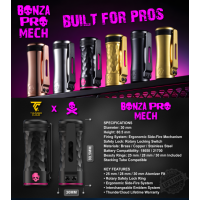 Bonza Pro Meca Kit Aluminium Pink + RDA – Thunder Cloud x Vaping BoganThunder Cloud und Vaping Bogan haben gemeinsam ein aussergewöhnliches Kit entwickelt. Es vereint den Bonza Pro RDA mit dem edlen mechanischen Röhren-Mod in Aluminium Pink. Der exklusive Emblem-Aufsatz rundet das Design ab. Das Kit ist für erfahrene Dampfer gedacht, die die direkte Leistung eines mechanischen Mods schätzen.HighlightsMechanischer Mod mit Betrieb über einen 21700-, 20700- oder 18650-Akku (nicht enthalten)Single-/Dual-Coil-Deck für einfaches Einsetzen der CoilsDoppelkammer-System, um schnell zwischen Single- und Dual-Coil-Setup zu wechseln2-ml-Tank mit viel Platz für WatteAbgeschrägter Airflow mit 30 Bohrungen, regulierbar und geeignet für RDL- bis DL-ZugSide-Fire-Switch, über einen Ring verriegelbarEinstellbarer SchalterwegAustauschbare Sleeve und austauschbares Emblem für individuellen LookLebenslange Garantie17853Early Bird -184,90&nbsp;CHFsmoke-shop.ch184,90&nbsp;CHF