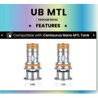 UB MTL vers. Ohm (5 Stück) - Lost Vape - VerdampferkopfLost Vape UB Pro P1 0.15 Ohm Coil Verdampferkopf (3 Stück pro Packung)Die Lost Vape UB Pro P1 Heads mit einem Widerstand von 0,15 Ohm sind für das DL-Dampfen ausgelegt und können in einem Leistungsbereich von 70 - 90 Watt betrieben werden. Pro bestellter Packung werden drei&nbsp;UB Pro P1 Heads&nbsp;geliefert.Wichtige MerkmaleWiderstand: 0,15 OhmLeistungsbereich: 70 - 90 WattMaterial: Ni80Wicklung: Meshgeeignet für DLPlug &amp; Pull CoilsGeeignet für:Lost Vape Ursa Quest Multi E-ZigaretteLost Vape Thelema Quest 200 Watt E-Zigaretten SetLost Vape Ursa Pro Pod 7mlLieferumfang:3x Lost Vape UB Pro P1 0,15 Ohm Coil Verdampferkopf17859Lost Vape14,90&nbsp;CHFsmoke-shop.ch14,90&nbsp;CHF