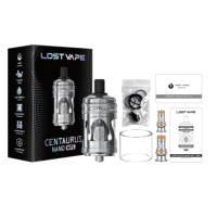 Centaurus Nano MTL 4ml 27mm - Lost Vape - FertigcoilDer Lost Vape Centaurus Sub-Ohm V2 ist die weiterentwickelte Version des beliebten Sub-Ohm-Tanks für anspruchsvolle Dampfer. Mit einem grosszügigen 5ml Tankvolumen, einer komfortablen Top-Fill-Befüllung und dem neuen auslaufsicheren Slide-Top-Cap-System bietet er höchsten Komfort im Alltag.Dank der Kompatibilität mit den leistungsstarken UB Max Coils liefert der Centaurus Sub-Ohm V2 eine ausgezeichnete Geschmacksentwicklung sowie dichte Dampfwolken. Die stufenlos regulierbare Airflow ermöglicht eine individuelle Anpassung des Zugverhaltens und ist speziell für das Direct-Lung-Dampfen (DL) optimiert.Mit seinem Durchmesser von 26 mm passt der Tank harmonisch auf zahlreiche Akkuträger. Das ergonomische 810 Drip Tip sorgt zudem für ein angenehmes Mundgefühl bei jedem Zug.17860Lost Vape34,90&nbsp;CHFsmoke-shop.ch34,90&nbsp;CHF