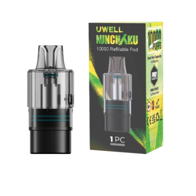 Kartusche Nunchaku Mini 0.8 ohm 10ml (1 Erstazverdampfer) - UwellNunchaku Mini Ersatz-Pod 0.8 Ω 10 ml (1 Stück) – UwellErsatz-Pod für das Nunchaku Mini Pod-System von Uwell. Die Kartusche fasst 10 ml und wird bequem von der Seite befüllt. Die Mesh-Coil mit 0.8 Ω ist fest integriert, so musst du beim Wechsel nur die Kartusche tauschen. Geliefert wird eine einzelne Kartusche.HighlightsErsatz-Pod für das Uwell Nunchaku Mini10 ml FassungsvermögenSeitliche BefüllungIntegrierte Mesh-Coil mit 0.8 ΩVerkauf einzeln (1 Stück)17861Uwell 6,90 CHFsmoke-shop.ch6,90 CHF Kartusche Nunchaku Mini 0.8 ohm 10ml (1 Erstazverdampfer) - UwellNunchaku Mini Ersatz-Pod 0.8 Ω 10 ml (1 Stück) – UwellErsatz-Pod für das Nunchaku Mini Pod-System von Uwell. Die Kartusche fasst 10 ml und wird bequem von der Seite befüllt. Die Mesh-Coil mit 0.8 Ω ist fest integriert, so musst du beim Wechsel nur die Kartusche tauschen. Geliefert wird eine einzelne Kartusche.HighlightsErsatz-Pod für das Uwell Nunchaku Mini10 ml FassungsvermögenSeitliche BefüllungIntegrierte Mesh-Coil mit 0.8 ΩVerkauf einzeln (1 Stück)17861Uwell 6,90 CHFsmoke-shop.ch6,90 CHF