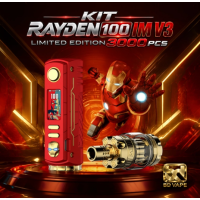 Kit Rayden 100 V3.0 IM Limited Edition 3000pcs - BD VapeDas&nbsp;Rayden 100 V3.0 IM Limited Edition Kit von BD Vape&nbsp;vereint leistungsstarke Technik, hochwertige Materialien und ein aussergewöhnliches Design. Inspiriert von der ikonischen Rüstung eines bekannten Superhelden, überzeugt diese auf weltweit&nbsp;3'000 Stück limitierte Edition&nbsp;mit einer markanten Optik und erstklassiger Verarbeitung.Das E-Zigaretten Set besteht aus dem Rayden 100 Akkuträger und dem Blaster 2 Sub-Ohm Tankverdampfer. Mit bis zu&nbsp;100 Watt Leistung, dem neuen XT Ultra GT 100 V1.1 Chipsatz und zahlreichen Einstellungsmöglichkeiten bietet das Kit ein vielseitiges Dampferlebnis.17918BD Vape129,90&nbsp;CHFsmoke-shop.ch129,90&nbsp;CHF