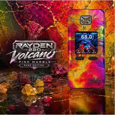Mod Rayden 220 Volcano Pink Marble - Rare Edition 1000pc - BD VapeDer Mod Rayden 220 Volcano Pink Marble Rare Edition 1000pc - BD Vape begeistert mit seinem fein gravierten Metallgehäuse und einer einzigartigen türkisfarbenen Oberfläche mit mineralischen Reflexen. Das exklusive Design macht den leistungsstarken Akkuträger zu einem besonderen Sammlerstück für Liebhaber hochwertiger Hardware.Angetrieben wird der Rayden 220 von zwei separat erhältlichen 18650-Akkus. Der schnelle und reaktionsstarke XT Ultra GT 220 V1.1 Chipsatz ermöglicht eine einstellbare Leistung von 5 bis 220 Watt.Zur Auswahl stehen der Bypass- und der Power-Modus sowie fünf verschiedene Leistungsprofile: MTL, Soft, Normal, Hard und Pro. Im Pro-Modus lässt sich die Leistungskurve individuell an die persönlichen Vorlieben anpassen.Für eine persönliche Gestaltung der Benutzeroberfläche bietet der Akkuträger fünf auswählbare Designs. Im Custom-Modus kann zusätzlich ein eigenes Bild über einen Computer importiert werden. Die entsprechende Software ermöglicht ausserdem Firmware-Updates und die Anpassung der Benutzeroberfläche.Rare Edition - Limitierte Ausgabe - 3000 Stück Weltweit17930BD Vape159,90 CHFsmoke-shop.ch159,90 CHF Mod Rayden 220 Volcano Pink Marble - Rare Edition 1000pc - BD VapeDer Mod Rayden 220 Volcano Pink Marble Rare Edition 1000pc - BD Vape begeistert mit seinem fein gravierten Metallgehäuse und einer einzigartigen türkisfarbenen Oberfläche mit mineralischen Reflexen. Das exklusive Design macht den leistungsstarken Akkuträger zu einem besonderen Sammlerstück für Liebhaber hochwertiger Hardware.Angetrieben wird der Rayden 220 von zwei separat erhältlichen 18650-Akkus. Der schnelle und reaktionsstarke XT Ultra GT 220 V1.1 Chipsatz ermöglicht eine einstellbare Leistung von 5 bis 220 Watt.Zur Auswahl stehen der Bypass- und der Power-Modus sowie fünf verschiedene Leistungsprofile: MTL, Soft, Normal, Hard und Pro. Im Pro-Modus lässt sich die Leistungskurve individuell an die persönlichen Vorlieben anpassen.Für eine persönliche Gestaltung der Benutzeroberfläche bietet der Akkuträger fünf auswählbare Designs. Im Custom-Modus kann zusätzlich ein eigenes Bild über einen Computer importiert werden. Die entsprechende Software ermöglicht ausserdem Firmware-Updates und die Anpassung der Benutzeroberfläche.Rare Edition - Limitierte Ausgabe - 3000 Stück Weltweit17930BD Vape159,90 CHFsmoke-shop.ch159,90 CHF
