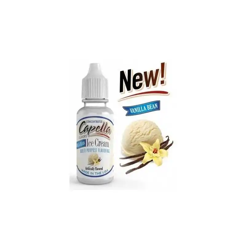 Vanilla Bean ice Cream - Capella Aroma 13ml (DIY)13 ml Capella Aroma Vanilla Bean Ice Creame zum Mischen mit Basis-LiquidCapella Aromen sind "Made in USA" und werden ohne Diacetyl hergestellt.Die Capella Aromen werden in einer PE-Flasche mit Tropfauslass versendet.&nbsp;Empfohlene Dosierung: ca. 5%-10% (0,5-1ml Aroma auf 10ml Basis-Liquid) Bitte die Dosierung an den VG Anteil der Basis anpassen (mehr VG = mehr Aroma)3332Capella Flavours5,80&nbsp;CHFsmoke-shop.ch5,80&nbsp;CHF