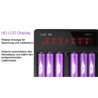 Efest LUC V6 Ladegerät für Li-Ionen Akkus incl. KFZ AdapterLieferumfang: 1x Luc V6Efest LUC Ladegerät verfügt über 6 Intelligente unabhängig voneinander funktionierende Ladeschächte.Über einen Softschalter können die Akkus entweder mit 0,68A,&nbsp;oder 2000mA geladen werden.Das Efest LUC kann entweder mit dem 230V Netzteil oder 12-24V KFZ Ladekabel betrieben werden.(Kfz Adapter nicht im Lieferumfang)CE, RoHs zertifiziert3539Efest44,90&nbsp;CHFsmoke-shop.ch44,90&nbsp;CHF