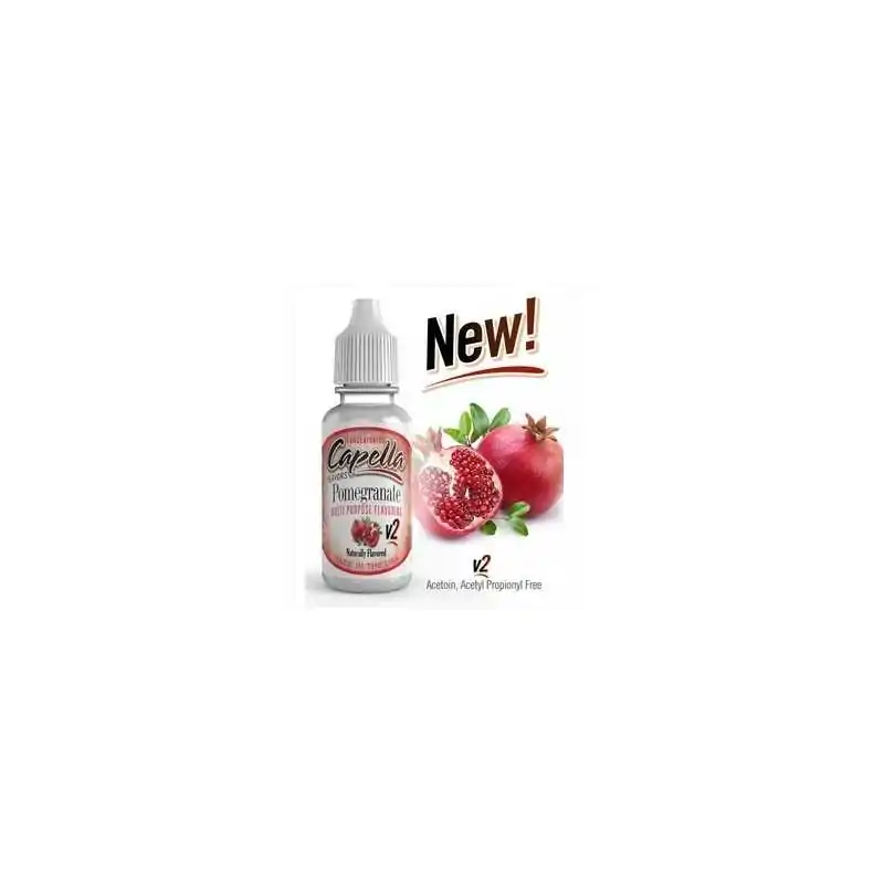 Pomegranate V2 - Capella Aroma 13ml (DIY)Lieferumfang: 1x Capella Aroma 13mlPomegranate V2 - Capella Aroma 13ml13 ml Capella Aroma zum Mischen mit Basis-LiquidCapella Aromen sind "Made in USA" und werden ohne Diacetyl hergestellt.Die Capella Aromen werden in einer PE-Flasche mit Tropfauslass versendet. Empfohlene Dosierung:ca. 5%-10% (0,5-1ml Aroma auf 10ml Basis-Liquid)Bitte die Dosierung an den VG Anteil der Basis anpassen (mehr VG = mehr Aroma)Hinweis:Aromen können NICHT pur gedampft werden. Bitte mit entsprechender Liquid-Basis mischen! 3624Capella Flavours5,80 CHFsmoke-shop.ch5,80 CHF Pomegranate V2 - Capella Aroma 13ml (DIY)Lieferumfang: 1x Capella Aroma 13mlPomegranate V2 - Capella Aroma 13ml13 ml Capella Aroma zum Mischen mit Basis-LiquidCapella Aromen sind "Made in USA" und werden ohne Diacetyl hergestellt.Die Capella Aromen werden in einer PE-Flasche mit Tropfauslass versendet. Empfohlene Dosierung:ca. 5%-10% (0,5-1ml Aroma auf 10ml Basis-Liquid)Bitte die Dosierung an den VG Anteil der Basis anpassen (mehr VG = mehr Aroma)Hinweis:Aromen können NICHT pur gedampft werden. Bitte mit entsprechender Liquid-Basis mischen! 3624Capella Flavours5,80 CHFsmoke-shop.ch5,80 CHF