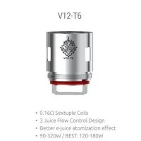 3x TFV12 T6 Verdampferköpfe - Smok - 0.17 ohmLieferumfang:3x TFV12 T6 Verdampferköpfe 0.2 ohm SMOK V12-T6 is a 0.17ohm sextuple coil with 3 juice flow control design. It will bring you better e-liquid atomization effect. The T6 coil supports 90 - 320w power. 3pcs each pack. 3795Smoketech12,90 CHFsmoke-shop.ch12,90 CHF 3x TFV12 T6 Verdampferköpfe - Smok - 0.17 ohmLieferumfang:3x TFV12 T6 Verdampferköpfe 0.2 ohm SMOK V12-T6 is a 0.17ohm sextuple coil with 3 juice flow control design. It will bring you better e-liquid atomization effect. The T6 coil supports 90 - 320w power. 3pcs each pack. 3795Smoketech12,90 CHFsmoke-shop.ch12,90 CHF