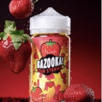 100 ml Strawberry Sour Straws by Bazooka