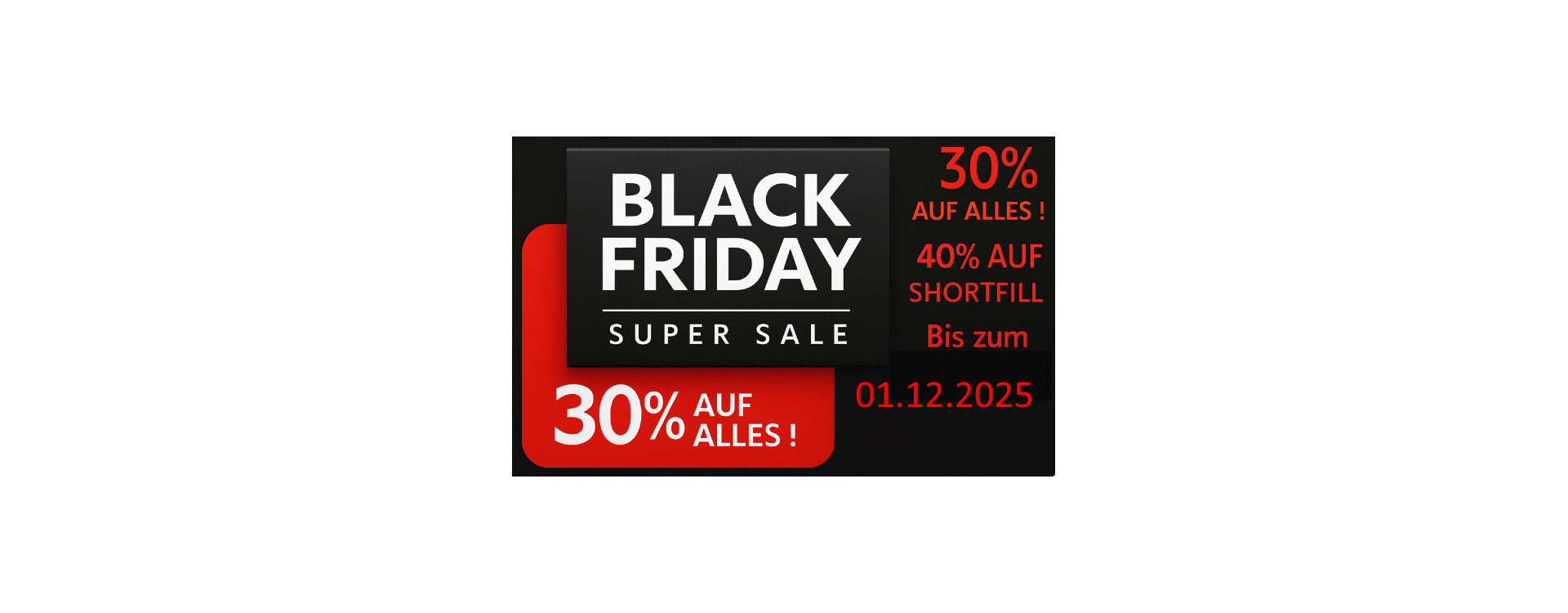 Black Week - 30% auf alles - 40% auf Shortfill Liquids Black Week - 30% auf alles - 40% auf Shortfill Liquids