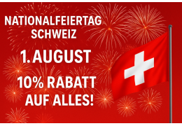 10% auf alles bis zum 2ten August