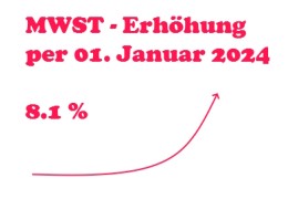 Erhöhung der MWST per 01.01.2024